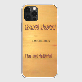 Чехол для iPhone 12 Pro с принтом Live and Faithful - Bon Jovi в Белгороде, силикон | область печати: задняя сторона чехла, без боковых панелей | bon jovi | john | альбом | арена | бон | бон джови | глэм | группа | джови | джон | метал | музыка | надпись | песни | поп | попрок | рок | рокер | смайл | солист | софт | стена | хард | хеви | хевиметал