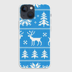 Чехол для iPhone 13 mini с принтом Зимняя ночь в Белгороде,  |  | арт | вязаный рисунок | вязь | ёлка | ёлки | ель | лес | новый год | ночь | олени | олень | рисунок | рождество | снег | снеговик | снеговики | снежинка | снежинки