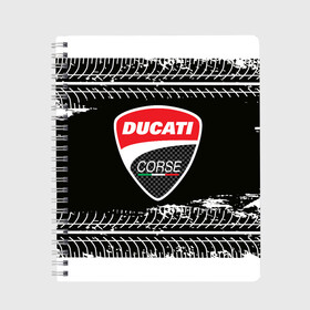 Тетрадь с принтом Ducati | Дукати (Z) в Белгороде, 100% бумага | 48 листов, плотность листов — 60 г/м2, плотность картонной обложки — 250 г/м2. Листы скреплены сбоку удобной пружинной спиралью. Уголки страниц и обложки скругленные. Цвет линий — светло-серый
 | audi | audi ag | corse | ducati | ducati motor holding | hypermotard | multistrada | panigale | scrambler | streetfighter | supersport | дукати | корсе | массимо борди | мото | мотокросс | фабио тальони