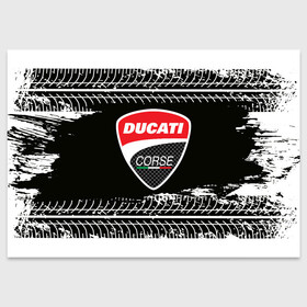 Поздравительная открытка с принтом Ducati | Дукати (Z) в Белгороде, 100% бумага | плотность бумаги 280 г/м2, матовая, на обратной стороне линовка и место для марки
 | Тематика изображения на принте: audi | audi ag | corse | ducati | ducati motor holding | hypermotard | multistrada | panigale | scrambler | streetfighter | supersport | дукати | корсе | массимо борди | мото | мотокросс | фабио тальони