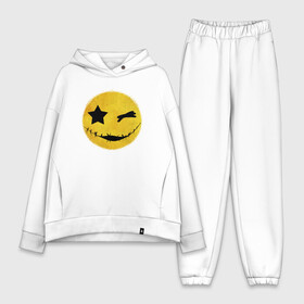 Женский костюм хлопок Oversize с принтом Смайл желтый в Белгороде,  |  | emoji | smile | глаза крестики | злой смайл | злой смайлик | зубы | контраст | крестики | подарок | пятна | смайл | смайлик | улыбка | эмоджи | эмоция