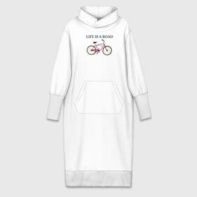 Платье удлиненное хлопок с принтом Велосипед в Белгороде,  |  | bike | life | road | велосипед | дорога | жизнь