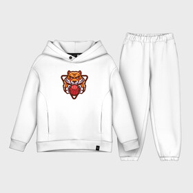 Детский костюм хлопок Oversize с принтом Basketball Tiger в Белгороде,  |  | 2022 | animal | basketball | cat | lion | nba | sport | tiger | баскетбол | год тигра | животные | зверь | зубы | кот | кошка | лев | мяч | нба | охотник | полосатый | природа | спорт | тигр | тигренок | тигрица | хищник