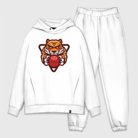 Мужской костюм хлопок OVERSIZE с принтом Basketball Tiger в Белгороде,  |  | 2022 | animal | basketball | cat | lion | nba | sport | tiger | баскетбол | год тигра | животные | зверь | зубы | кот | кошка | лев | мяч | нба | охотник | полосатый | природа | спорт | тигр | тигренок | тигрица | хищник