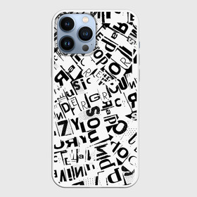 Чехол для iPhone 13 Pro Max с принтом UNDER WHITE в Белгороде,  |  | text | белый | буквы | пестрое | текст