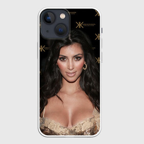 Чехол для iPhone 13 mini с принтом Ким Кардашьян в Белгороде,  |  | big neckline | celebrity | kardashian collection | kardashian family | kim kardashian | long black hair | большое декольте | длинные черные волосы | знаменитость | кардашьян коллекция | ким кардашьян | семейство 