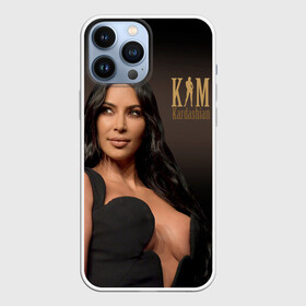 Чехол для iPhone 13 Pro Max с принтом Ким Кардашьян в Белгороде,  |  | armenian | big neckline | black dress | celebrity | kim kardashian | армянка | большое декольте | длинные черные волосы | знаменитость | ким кардашьян | логотип | семейство кардашьян | черное платье