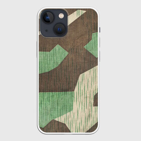 Чехол для iPhone 13 mini с принтом Splittertarnmuster в Белгороде,  |  | army | beige | brown | camouflage | green | khaki | military | rhombuses | spots | армейский | бежевый | зелёный | камуфляж | коричневый | милитари | пятна | ромбы | хаки