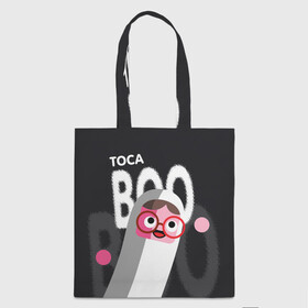 Шоппер 3D с принтом Toca Boo в Белгороде, 100% полиэстер | Плотность: 200 г/м2; Размер: 34×35 см; Высота лямок: 30 см | digital toys | gamer | games | helicopter taxi | pets | toca boca | toca hair salon | toca kitchen | toca life | toca life city | toca life worl | toca tea party | video games | игры