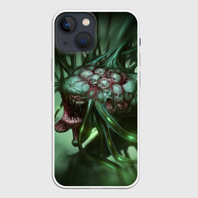 Чехол для iPhone 13 mini с принтом БОЛОТНЫЙ МОНСТР | MONSTER в Белгороде,  |  | freak | monster | scarecrow | skull | болотный | болотный монстре | монстер | страшила | урод | черепа | чудовище