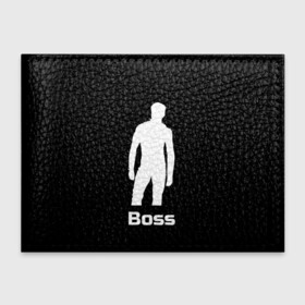 Обложка для студенческого билета с принтом Boss of the gym on black в Белгороде, натуральная кожа | Размер: 11*8 см; Печать на всей внешней стороне | boss | boss of the gym | darkholme | gachi | gachimuchi | gym | jabroni | van | босс | вэн | гачи | качалка