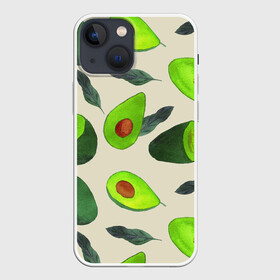 Чехол для iPhone 13 mini с принтом Авокадо   фруктовый паттерн в Белгороде,  |  | авокадо | дерево | здоровье | зелёный | костояка | лист | паттерн | полезный | половина | урожай | фрукт | целый | экзотический