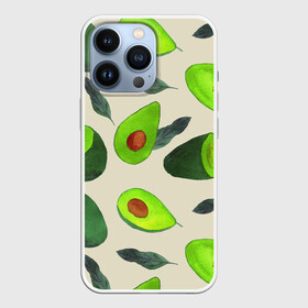 Чехол для iPhone 13 Pro с принтом Авокадо   фруктовый паттерн в Белгороде,  |  | авокадо | дерево | здоровье | зелёный | костояка | лист | паттерн | полезный | половина | урожай | фрукт | целый | экзотический