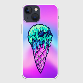 Чехол для iPhone 13 mini с принтом Мороженое | Ice Scream | Череп (Z) в Белгороде,  |  | frozen | ice | ice cream | ice scream | skull | sundae | вкусное | десерт | лакомство | мороженное | мороженое | пломбир | рожок | трубочка | фруктовый лёд | череп | эскимо