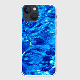 Чехол для iPhone 13 mini с принтом Голубая Вода (Текстура) в Белгороде,  |  | blue | ocean | pool | sea | бассейн | вода | волны | лето | море | океан | текстура | узоры