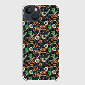 Чехол для iPhone 13 с принтом Счастливого Хэллоуина в Белгороде,  |  | halloween | holiday | pumpkin | samayn | vampire | zombie | вампир | ведьма | вечеринка | день всех святых | зомби | карнавал | маскарад | мертвец | оборотень | привидение | самайн | светильник джека | страшный джек | труп