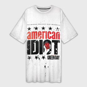 Платье-футболка 3D с принтом American Idiot: The Original Broadway Cast Recording  Green Day в Белгороде,  |  | american idiot | green day | альтернативный | билли джо армстронг | греен дай | грин дей | гриндей | группа | зелёный день | майк дёрнт | музыка | панк | поп | поппанк | рок | тре кул