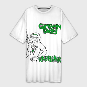 Платье-футболка 3D с принтом Kerplunk  Green Day в Белгороде,  |  | american idiot | green day | альтернативный | билли джо армстронг | греен дай | грин дей | гриндей | группа | зелёный день | майк дёрнт | музыка | панк | поп | поппанк | рок | тре кул