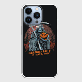 Чехол для iPhone 13 Pro с принтом Смерть с Косой в Белгороде,  |  | halloween | holiday | pumpkin | samayn | zombie | вампир | ведьма | вечеринка | день всех святых | зомби | карнавал | маскарад | мертвец | оборотень | привидение | самайн | светильник джека | страшный джек | труп | тыква