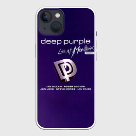 Чехол для iPhone 13 с принтом Deep Purple   Live at Montreux 1996 в Белгороде,  |  | Тематика изображения на принте: deep purple | альбом | гловер | группа | дееп | деп | ди | дип перпл | диперпл | дипперпл | иэн гиллан | иэн пэйс | лого | логотип | метал | морс | пепл | прогрессивный | психоделический | рок | символ | хард