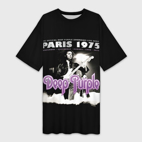 Платье-футболка 3D с принтом Deep Purple  Paris 1975 в Белгороде,  |  | deep purple | альбом | гловер | группа | дееп | деп | ди | дип перпл | диперпл | дипперпл | иэн гиллан | иэн пэйс | лого | логотип | метал | морс | пепл | прогрессивный | психоделический | рок | символ | хард