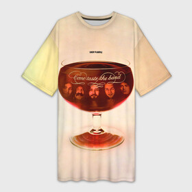 Платье-футболка 3D с принтом Come Taste the Band  Deep Purple в Белгороде,  |  | deep purple | альбом | гловер | группа | дееп | деп | ди | дип перпл | диперпл | дипперпл | иэн гиллан | иэн пэйс | лого | логотип | метал | морс | пепл | прогрессивный | психоделический | рок | символ | хард
