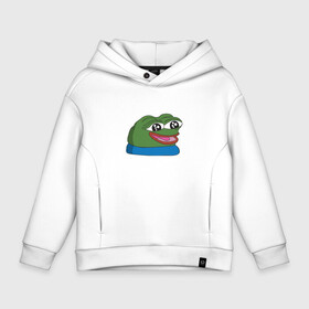 Детское худи Oversize хлопок с принтом Pepe, pepe happy, Пепе хеппи в Белгороде, френч-терри — 70% хлопок, 30% полиэстер. Мягкий теплый начес внутри —100% хлопок | боковые карманы, эластичные манжеты и нижняя кромка, капюшон на магнитной кнопке | frog pepe | happy | happy new year | mem | meme | peepo | pepe | pepe happy | лягушка пепе | лягушонок | лягушонок пепе | пепе хеппи | хеппи