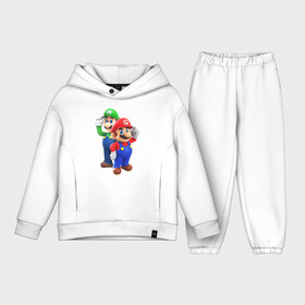 Детский костюм хлопок Oversize с принтом Mario Bros в Белгороде,  |  | bros | luigi | mario | nintendo switch | odyssey | братья | луиджи | марио | нинтендо свитч | одиссея