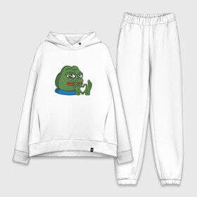 Женский костюм хлопок Oversize с принтом pepe, pepe love, пепе лов в Белгороде,  |  | frog pepe | happy | happy new year | mem | meme | peepo | pepe | pepe love | pepelove | twitch | лове | лягушка пепе | лягушонок | лягушонок пепе | пепе лов