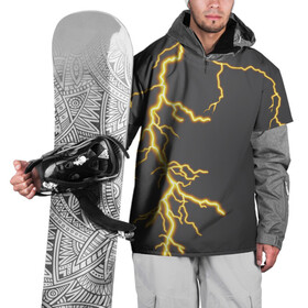 Накидка на куртку 3D с принтом Гром и молния в Белгороде, 100% полиэстер |  | гроза | гром | молния | электрический заряд | электричество | яркая молния