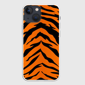 Чехол для iPhone 13 mini с принтом Шкура тигра в Белгороде,  |  | Тематика изображения на принте: 2022 | tiger | животное | полосатый | полоски | полосы | тигр | хищник