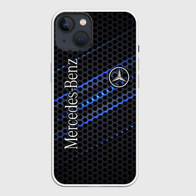 Чехол для iPhone 13 с принтом MERCEDES LOGO NEON в Белгороде,  |  | amg | mercedes | авто | автомобиль | иномарка | логотип | машина | мерс | мерседес | соты | стальная броня | текстура