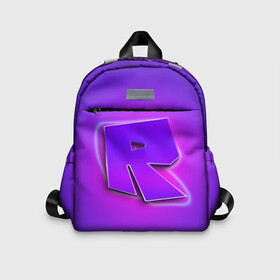 Детский рюкзак 3D с принтом ROBLOX NEON LOGO | РОБЛОКС в Белгороде, 100% полиэстер | лямки с регулируемой длиной, сверху петелька, чтобы рюкзак можно было повесить на вешалку. Основное отделение закрывается на молнию, как и внешний карман. Внутри дополнительный карман. По бокам два дополнительных кармашка | neon | roblox | игра | компьютерная игра | логотип | неон | онлайн | онлайн игра | роблакс | роблокс