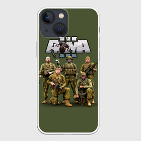 Чехол для iPhone 13 mini с принтом Арма   Arma, военный симулятор в Белгороде,  |  | arma | arma tactics | army | khaki | machine | soldiers | tactical | war | автоматы | арма | армия | военный симулятор | война | оружие | симулятор | солдаты | стрелялки | тактические | хаки