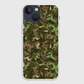Чехол для iPhone 13 mini с принтом Лоси в дубовом лесу в Белгороде,  |  | hunter | hunting | дубовый лес | егерь | звери | капканы | лес | оружие | охота | охота на лося | охотник | ружьё