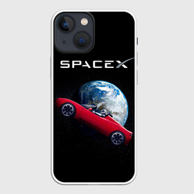 Чехол для iPhone 13 mini с принтом Space X Zero gravity car в Белгороде,  |  | american | astronaut | car | company | elon musk | in space | manufacturer | plane | space technology | space x | tesla | автомобиль | американская | астронавт | в космосе | илон маск | компания | космическая техника | планета земля | произ