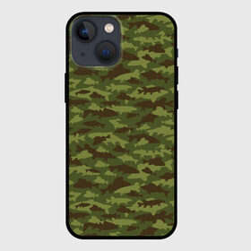 Чехол для iPhone 13 mini с принтом Рыбак (камуфляж из рыб) в Белгороде,  |  | camouflage | fish | fishing | military | блесна | воблер | донка | закидушка | камуфляж | крючок | милитари | подсак | поплавок | природа | рыба | рыбак | рыбалка | рыбалка камуфляж | рыбная ловля | рыболов | садок