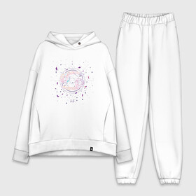 Женский костюм хлопок Oversize с принтом Floral Cancer Рак из цветов в Белгороде,  |  | art | flora | flower | flowers | geometric | gradient | moon | space | арт | геометрия | гороскоп | градиент | графика | иллюстрация | космос | луна | минимализм | мистика | мистицизм | подарок раку | созвездие | созвездия | флора