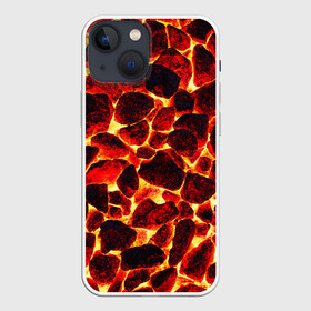 Чехол для iPhone 13 mini с принтом КАМНИ В МАГМЕ | ROCKS IN MAGMA в Белгороде,  |  | abstract | fire | high temperature | lava | magma | magmatic | melt | texture | абстракция | высокая температура | камни в магме | лава | магма | магматический | магмовый | огонь | расплав | текстура
