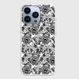 Чехол для iPhone 13 Pro с принтом Злые Гориллы   Паттерн в Белгороде,  |  | africa | afrika | angry | ape | apes | black white | gorilla | gorillas | gorillaz | hip hop | monkey | pattern | raging | sketch | африка | африканский узор | злые обезьяны | мартышка | примат | приматы | рисунок | рисунок карандашом | скетч | узор | хип