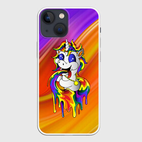 Чехол для iPhone 13 mini с принтом Единорог | Unicorn | Rainbow (Z) в Белгороде,  |  | unicorn | unicornis | вымышленное существо | единорог | инрог | каркаданн | мифическое существо | моноцерос | нарвал | радужная | существо | цветная | яркая