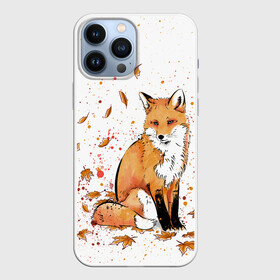 Чехол для iPhone 13 Pro Max с принтом ЛИСА В ЛИСТЬЯХ   ОСЕННЕЕ НАСТРОЕНИЕ   FOX IN THE FOREST в Белгороде,  |  | autumn | forest | fox | животные | звери | лес | лиса | листья | музыка | ноты | осень | песни | природа