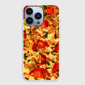 Чехол для iPhone 13 Pro с принтом Пицца с грибами в Белгороде,  |  | baked | cheese | food | herbs | italian | mushrooms | onions | pizza | tomatoes | грибы | еда | запечённые | зелень | итальянская | лук | пицца | помидоры | сыр