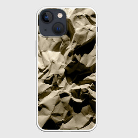 Чехол для iPhone 13 mini с принтом Мягкая мятая бумага в Белгороде,  |  | crumpled | gray | packaging | paper | soft | texture | wrinkled | бумага | мягкая | мятая | помятая | серая | текстура | упаковочная