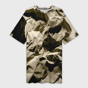 Платье-футболка 3D с принтом Мягкая мятая бумага в Белгороде,  |  | crumpled | gray | packaging | paper | soft | texture | wrinkled | бумага | мягкая | мятая | помятая | серая | текстура | упаковочная