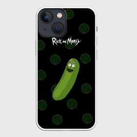Чехол для iPhone 13 mini с принтом Rick Pickle в Белгороде,  |  | Тематика изображения на принте: morty | pickle | ram | randm | rick | rick and morty | злой морти | злой рик | морти | мультфильмы | огурец | портал рик и морти | рик | рик и морти | рик огурец | рик огурчик | сыендук