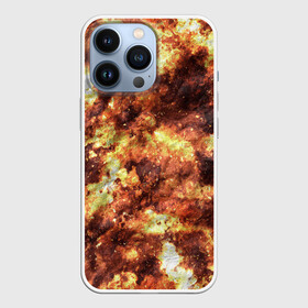 Чехол для iPhone 13 Pro с принтом Кожаный камуфляж в Белгороде,  |  | burns | camouflage | dirty | disguise | leather | stains | грязные | камуфляж | кожа | маскировка | обгорелая | ожоги | пятна | разводы