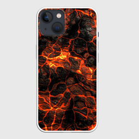 Чехол для iPhone 13 с принтом Горящая лава в Белгороде,  |  | burning | fire | flowing | lava | plasma | streaks | texture | waves | волны | горящая | лава | огонь | плазма | разводы | текстура | течет