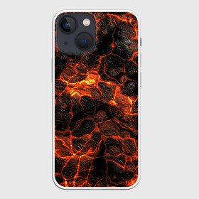 Чехол для iPhone 13 mini с принтом Горящая лава в Белгороде,  |  | burning | fire | flowing | lava | plasma | streaks | texture | waves | волны | горящая | лава | огонь | плазма | разводы | текстура | течет