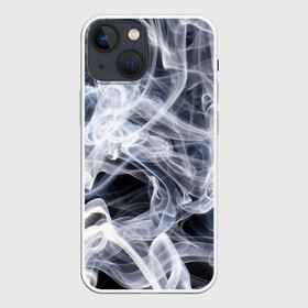 Чехол для iPhone 13 mini с принтом Графика дыма в Белгороде,  |  | art | black and white | graphics | lines | puffs of smoke | smoke | waves | волны | графика | дым | искусство | клубы дыма | линии | чернобелая